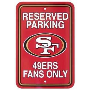  NFL 49ers 12 by 18 Fan Parking Sign