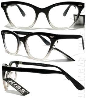   Eye Wayfarer Sun Glasses Vintage Style Clear Lenses Clear Black K04C