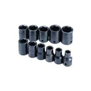  11 Piece 1/2in. Drive SAE Standard 6 Point Impact Socket 
