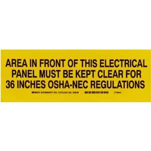   Performance Polyester, Black On Orange Color Electrical Hazard Sign