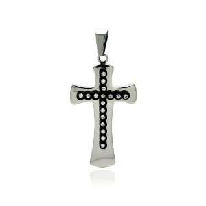   Cubic Zirconia Cross Pendant Measurement 27.35mm X 48.7mm Jewelry