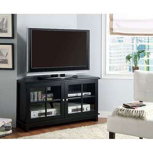  Black Veneer Corner TV Stand (48 inch) 