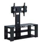 Walker Edison TV Stand with Removable Mount in Black Finish