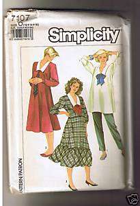 Simplicity Pattern #7107 Maternity Outfits 1985 sz10  