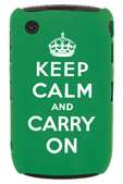 Orbyx Keep Calm & Carry on Case for BlackBerry Curve 8520/9300 Green 