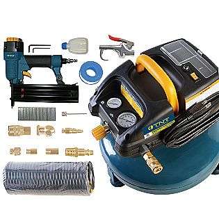 TNT 3 gal. Air Compressor with 2 in. Brad Nailer and 10 pc. Accessory 