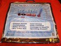THE HOT COOL BAG KOLD TO GO FOOD GROCERY ICE CREAM LG  