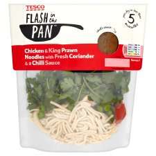 Tesco Flash In The Pan Chicken And King Prawn Noodles 385G   Groceries 