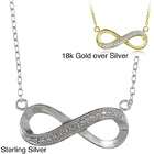 Sterling Silver Diamond Accent Infinity Necklace