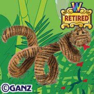 Webkinz Striped Snake Plush Stuffed Animal and Virtual Pet Retired at 