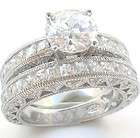 CT SOLITAIRE ANTIQUE WEDDING ENGAGEMENT RING SET FREE Ship FREE 