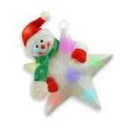   red snowman with arms out and battery box 11 color changing led lights