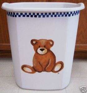 HP BEAR WASTEPAPER BASKET/TRASH CAN/NEW BY MB  