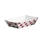 SOLO Cup Company SCC NFT2   Clay Coated Paper Food Tray, Red Plaid, 2 