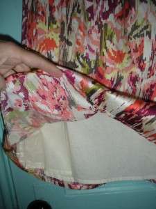 LIZ CLAIBORNE Coral Flowers Cotton Skirt sz 14 NWT $50 FREE USA SHIP 