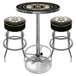Gameroom Combo   2 Bar Stools and Table  Boston Bruins Fitness 