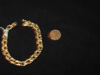 14k Yellow Gold Vintage Charm Bracelet Length  7 1/2   