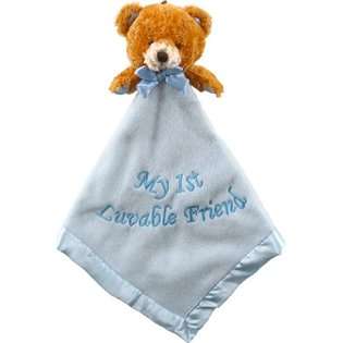 Luvable Friends Luvable Friends My First Bear Security Blanket   Blue