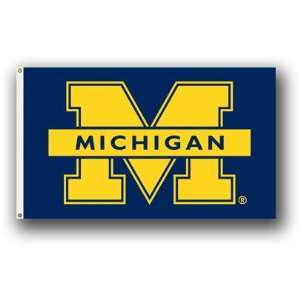   Michigan Wolverines M 3 by 5 Foot Flag w/Grommets 
