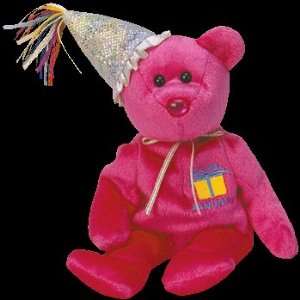   Beanie Baby   JANUARY the Teddy Birthday Bear (w/ hat) Toys & Games