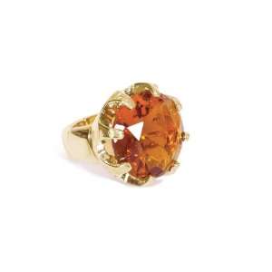   Syd Brown Topaz Gold Plated Adjustable Ring Towne and Reese Jewelry