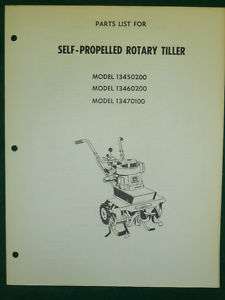 AMF WESTERN TOOL ROTARY TILLER PARTS MANUAL 13450200 &  