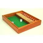   Dice, 10 in 1 Game Combination Set in a Wooden Box with Sliding Lid