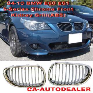 BMW 04 10 E60 E61 M5 OEM Front Chrome Kidney Grille Kit  