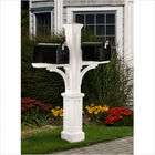 Mayne Inc. Newport Plus Double Mailbox Post   Color White