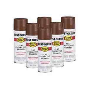 Rust Oleum Stops Rust 12 oz. Flat Brown Spray Paint (6 Pack) at  
