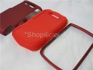 BLACKBERRY TORCH 9800/9810 RED HYBRID HARD RUBBERIZED COVER+SOFT 