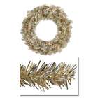 vco 36 pre lit sparkling champagne tinsel artificial christmas wreath