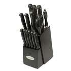   Group Inc. 15pc Knife and Cutlery Set with Block in Black Finish