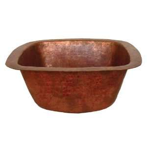 ThompsonTraders Square Copper Bar Sink 3PSS