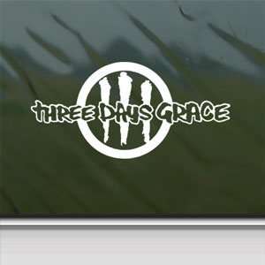  Three Days Grace White Sticker Rock Band Laptop Vinyl 