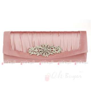   womens Wedding Evening Purse bridal Clutch bag with chain 5 colours