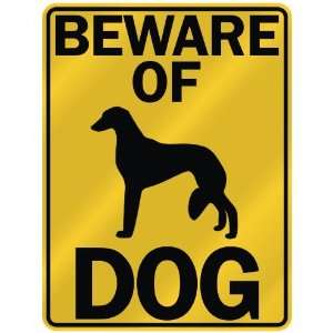  BEWARE OF  SALUKI  PARKING SIGN DOG