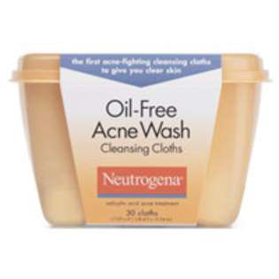   Acne Care Neutrogena Oil Free Acne Wash Cleansing Cloths   30 Ea