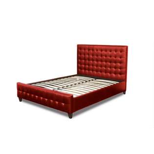 Diamond Sofa Furniture Zen Red Queen Bonded Leather Bed By Diamond at 