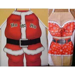 Aprons with attitude Mr. or Mrs Santa Claus holiday Christmas apron 