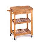   Items Linen Storage Cabinet Bamboo and MDF Wood Kitchen Trolley Cart