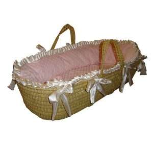  Pink Minky Moses Basket Baby