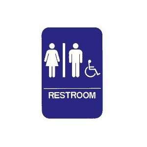   Cal Royal RSH68 ADA Restroom Signs Blue Restroom Sign