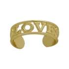 Elite Jewels 10 Karat Yellow Gold LOVE Toe Ring