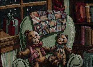 Christmas Bears Tapestry Pillow Squares  