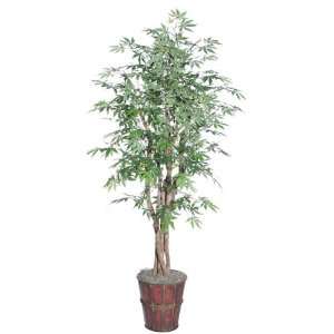 Potted Artificial Japanese Maple Tree in Bamboo Pot  