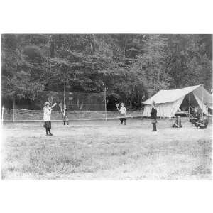   tennis at Pocono Pines camp,Monroe County,Pennsylvania,PA,1910s