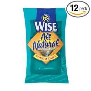 Wise All Natural Potato Chips, 9.0 Oz Bags (Pack of 12)  