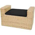 Oriental Furniture Rush Grass Storage Bench   Color Natural