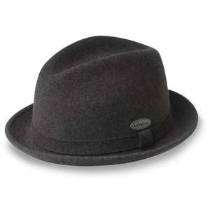Kangol Mens Lite Felt Player Hat Dark Flannel Made in USA NWT  